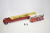 Set of 2 Tin Ladder Trucks