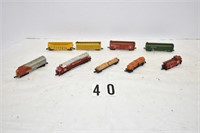 Box lot of N-Guage Trains and Boxcars, one boxcar