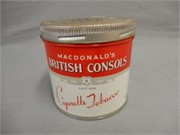 MACDONALD'S BRITISH CONSOLS CIGARETTE TOBACCO CAN