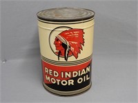 RED INDIAN MOTOR OIL IMP. GAL. CAN