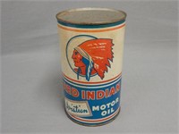 RED INDIAN AVIATION MOTOR OIL IMP. QT. CAN - FULL