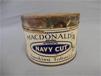 MACDONALD'S NAVY CUT SMOKING TOBACCO 25 CENT CAN