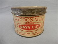 MACDONALD'S NAVY CUT SMOKING TOBACCO 25 CENT CAN