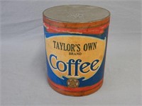 TAYLOR'S OWN COFFEE 16 OZ. CARDBOARD CAN