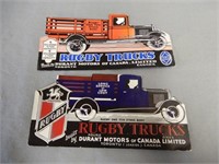 LOT OF 2 DURANT RUGBY TRUCK BLOTTERS