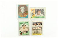 4 1950s-60s Baseball Cards Ruth Snyder Musial