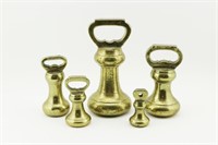 Set of 5 Brass Weights
