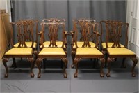 Set of 8 Carved Dining Room Chairs