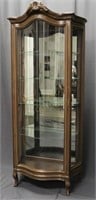 Curved Glass French Style Curio Cabinet