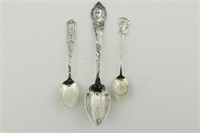 McKinley & 2 Other Sterling Souvenir Spoons