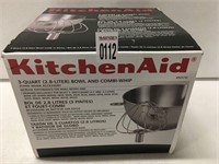 KITCHEN AID BOWL AND COMBI WHIP