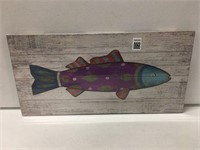 VINTAGE FUNKY FISH PINK WALL DECOR