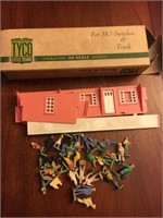 Taco little trains vintage box with pink house ine
