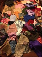 Huge lot of vintage fabric with a good few silks