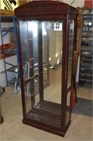 Nice Curio Cabinet with glass shelves and light