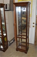 Curio Cabinet with glass shelves (71" H, 17 1/4"