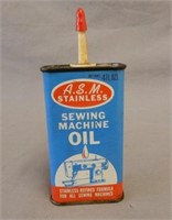 A.S.M SEWING MACHINE OIL 4 FL. OZ OILER