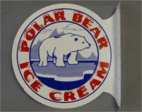 ORIGINAL POLAR BEAR ICE CREAM PAINTED METAL FLANGE