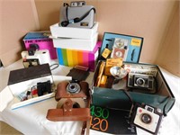 Camera Lot-Polaroid, Kodak, Transistor Radio, misc