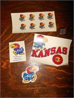 Vintage 1960's & Newer KU Jayhawk Stickers