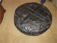Large Leather Ottoman Foot Stool Table