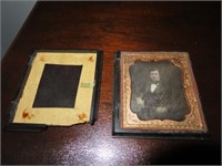 Antique Tin Type Portrait and Case