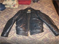 Vintage Leather Police Officers Jacket