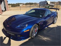 2007 CHEVY CORVETTE Z06, BLUE, 7.0 L, LS7 ENGINE,