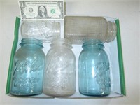 Blue Ball Jars and other assorted Jars