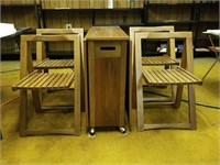 Designer Table with 4 Hide-a-way Chairs