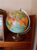 Retro Designer Lighted World Globe