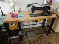 SINGER SEWING MACHINE - APPROX 47" WIDE X 30" TALL