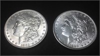 2 - uncirculated Morgan silver dollars ....1889 &