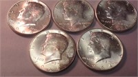 5-1964 Kennedy half dollars