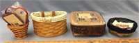 Longaberger collectibles, brand new: Lot of four: