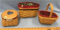 Longaberger collectibles, brand new: Lot of three: