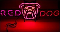 Red Dog Beer Advertising Neon Bar Light Sign