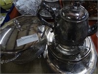 Victorian Silverplate Incl. Teapot W/Dog