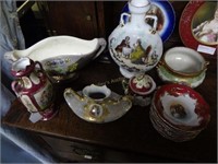 10 Austrian Berry Bowls And 6 Double Handled Court