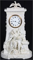 Parian Figural Mantle Clock