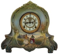 Ansonia & Royal Bonn Porcelain Mantle Clock