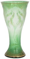 12 in. Honesdale Acid Cut Art Glass Vase