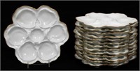 14 Limoges Porcelain Oyster Plates