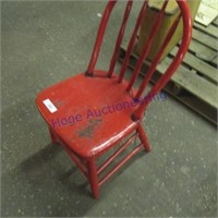 Wood red chair