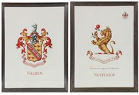 Pr. Hand Painted Tiffany & Co. Coat of Arms