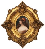 Hutschenreuther Oval Hand Painted Porcelain Plaque