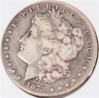 Coin 1878-CC Morgan Silver Dollar in VG