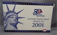 2001 U.S. Mint Proof Set.
