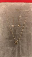 14k necklace and earring set