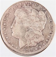 Coin 1884-CC Morgan Silver Dollar In Fine Key Date